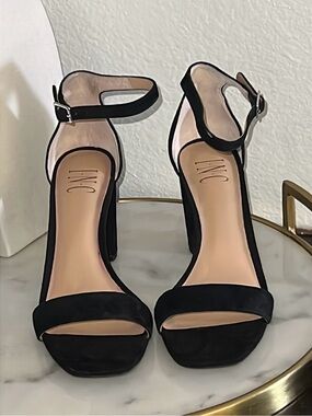 I.N.C. Lexini sandals black ankle strap block heel 6.5